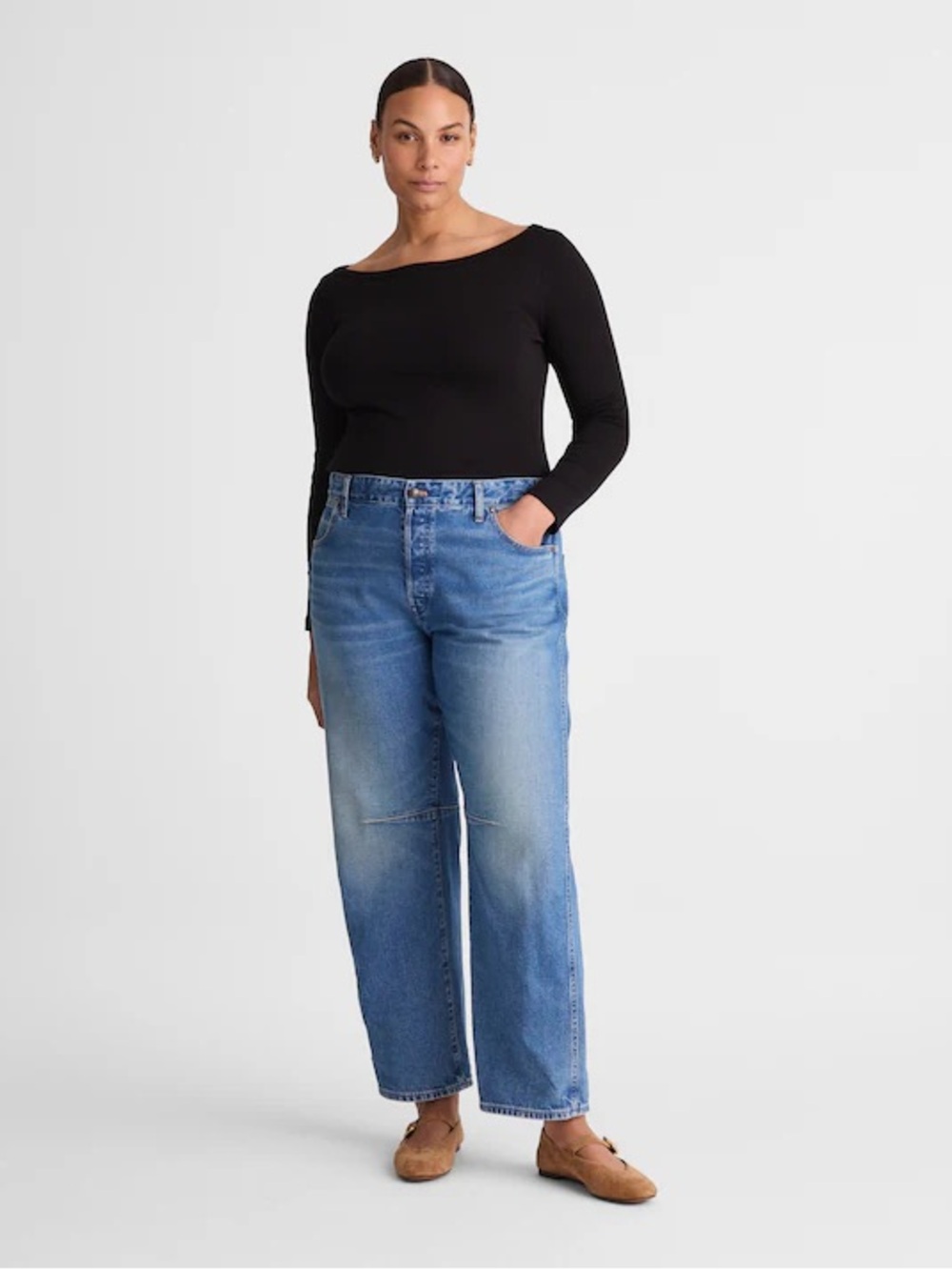 Viral Madewell Retro Bright Rigid Wash Darted Barrell Leg Jeans Size 30 Petite